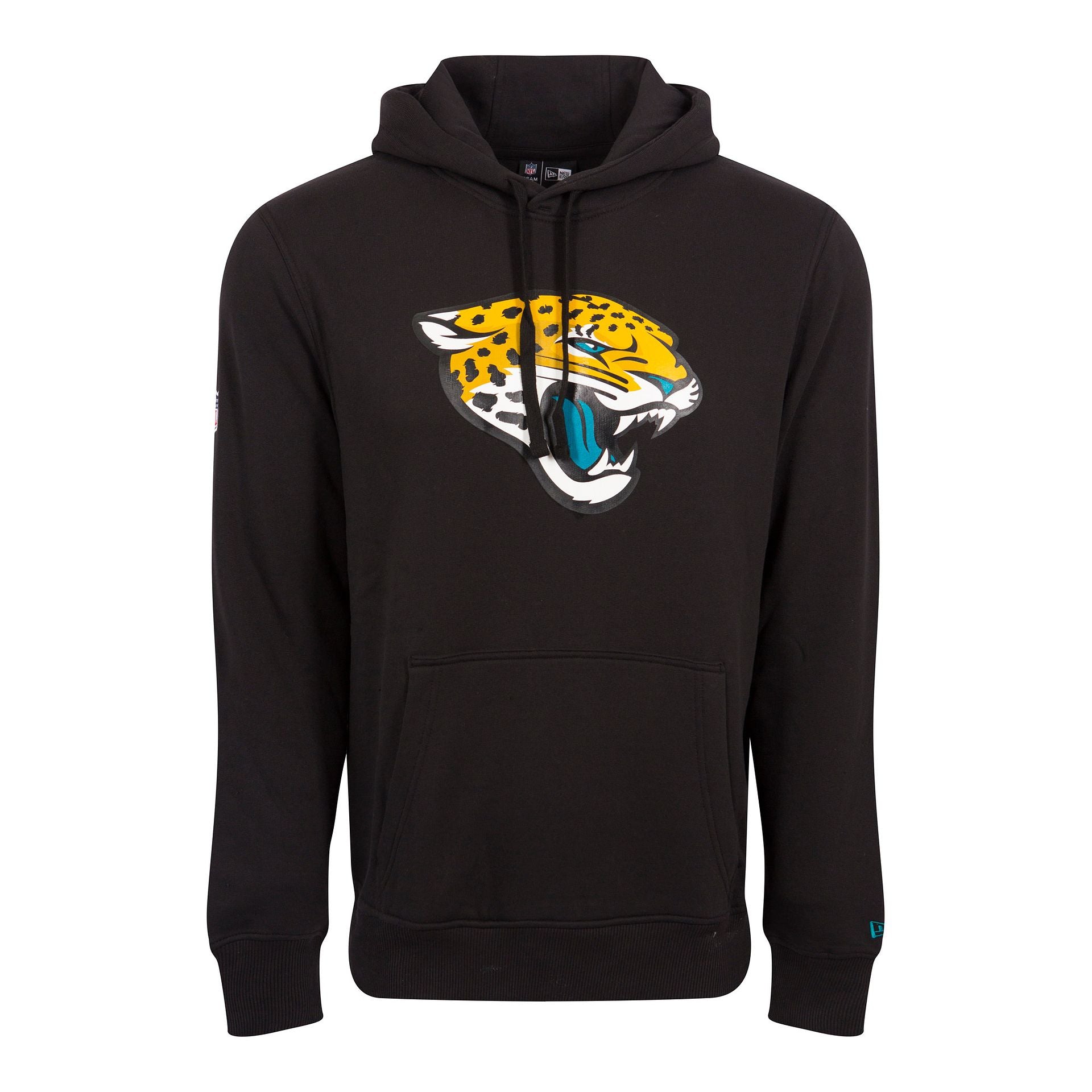 The Male model is wearing Jacksonville Jaguars Team Logo Black Hoodie 1