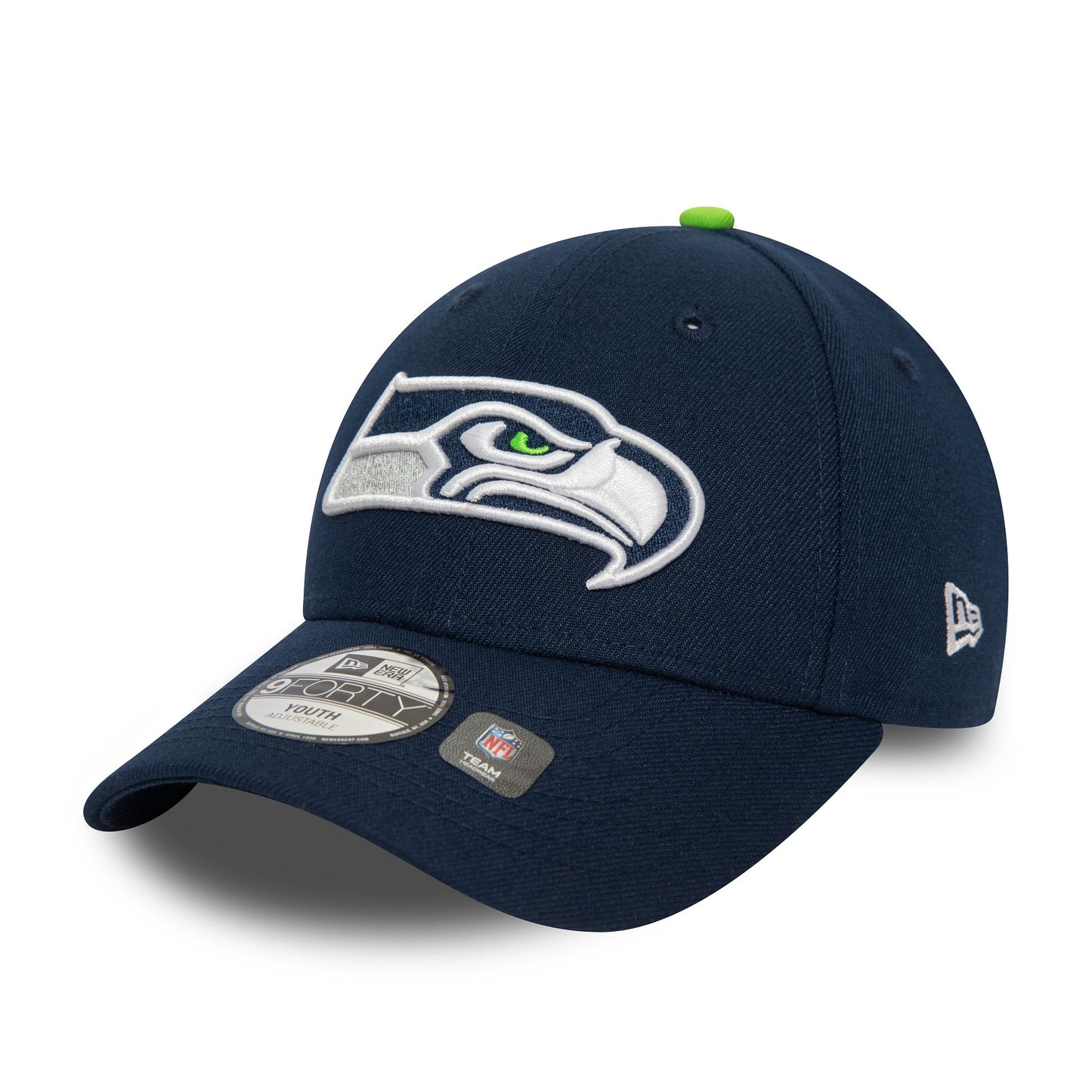 This is a Seattle Seahawks Youth The League Dark Blue 9FORTY Adjustable Cap 1