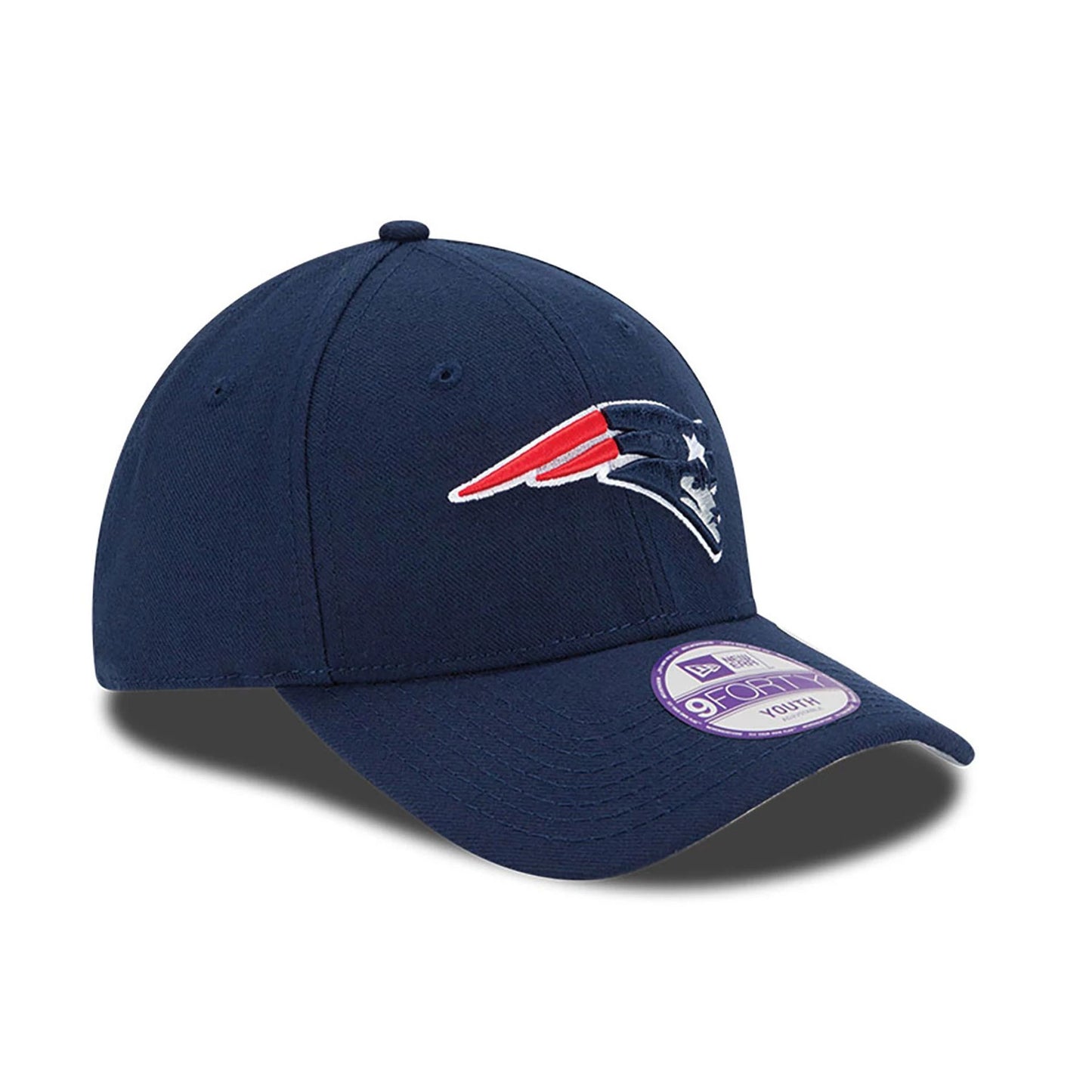 This is a New England Patriots Youth The League Dark Blue 9FORTY Adjustable Cap 3