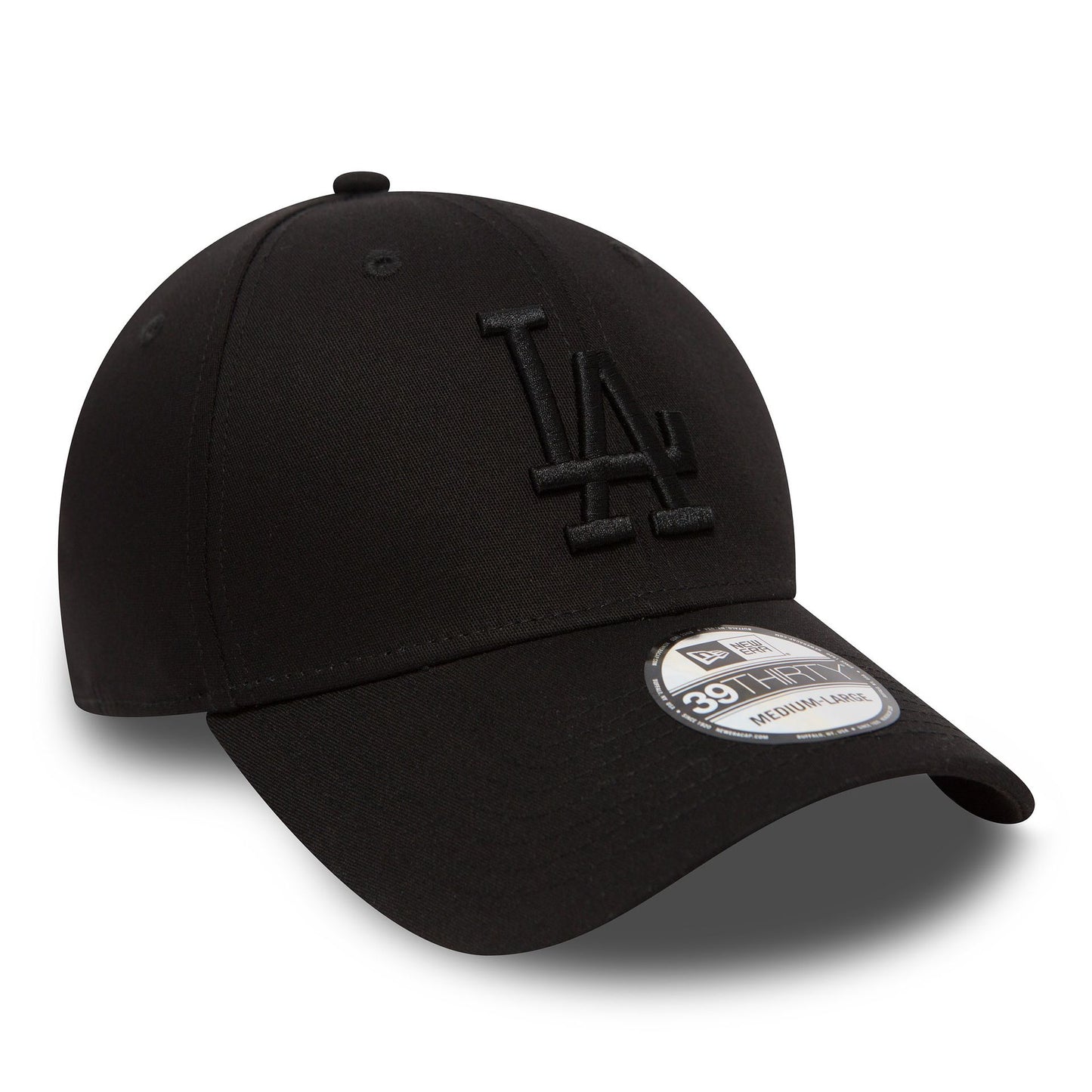 This is a LA Dodgers Essential Black On Black 39THIRTY Cap 2