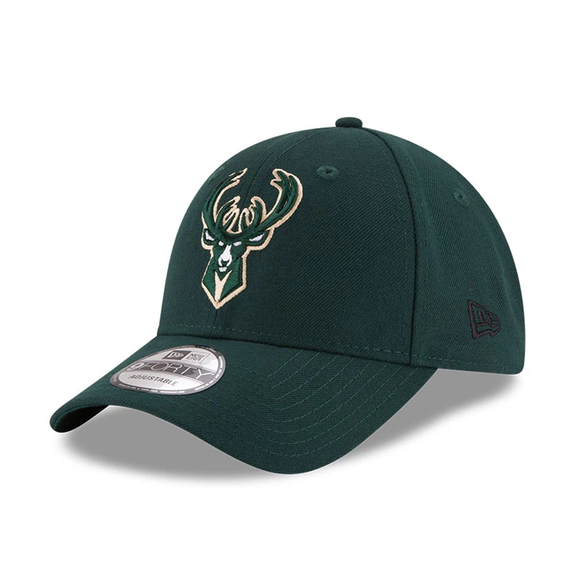 This is a Milwaukee Bucks The League Green 9FORTY Cap 1