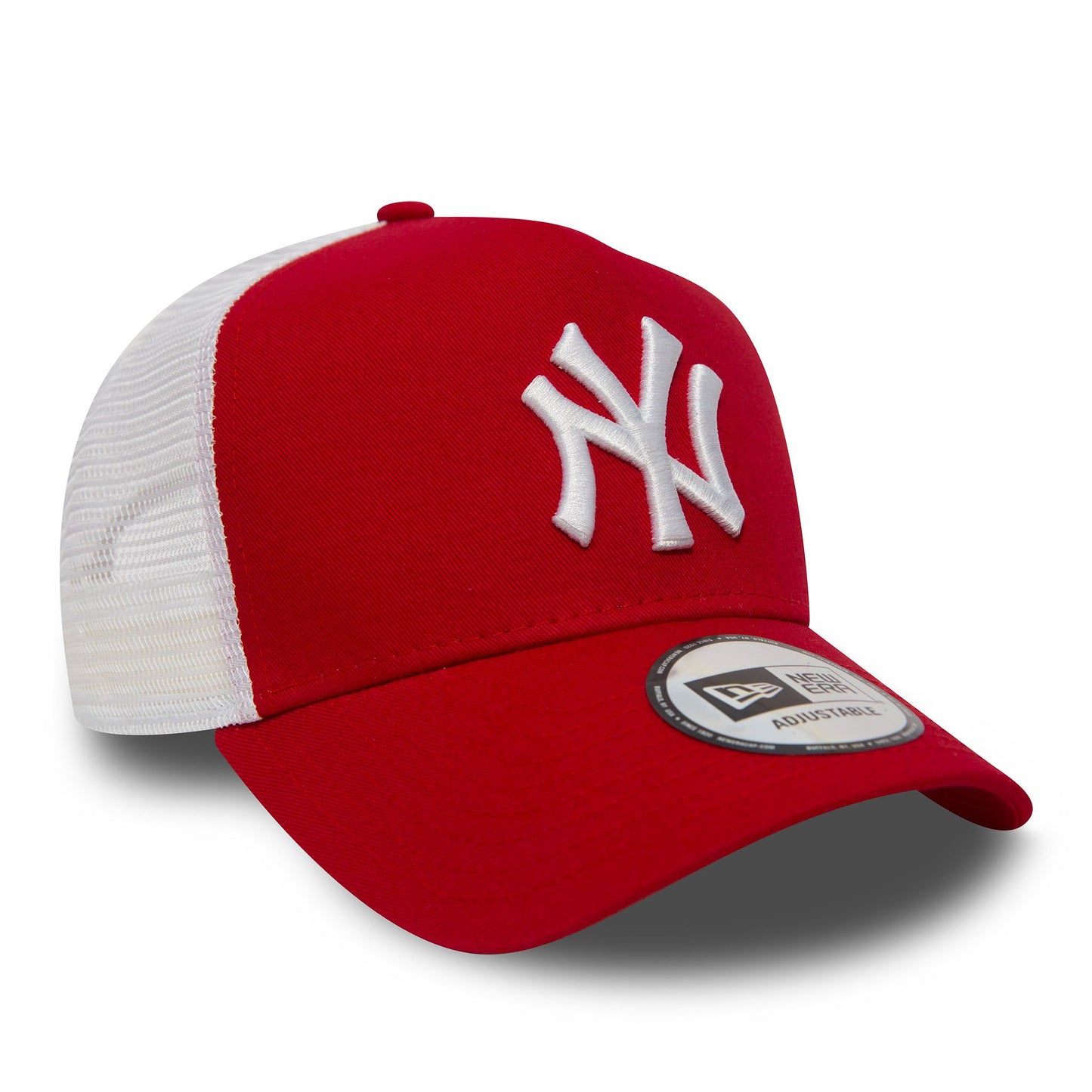 This is a New York Yankees Clean Red A-Frame Trucker Cap 3