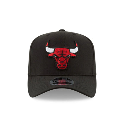 This is a Chicago Bulls Black 9FIFTY Stretch Snap Cap 5