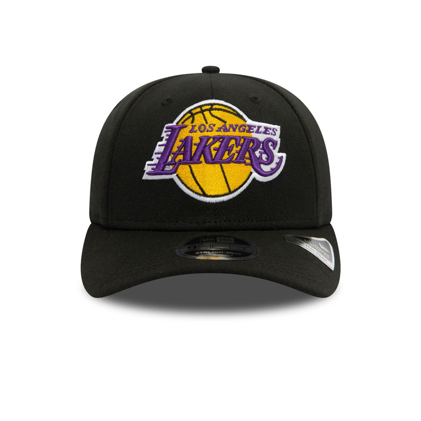 This is a LA Lakers Black 9FIFTY Stretch Snap Cap 3