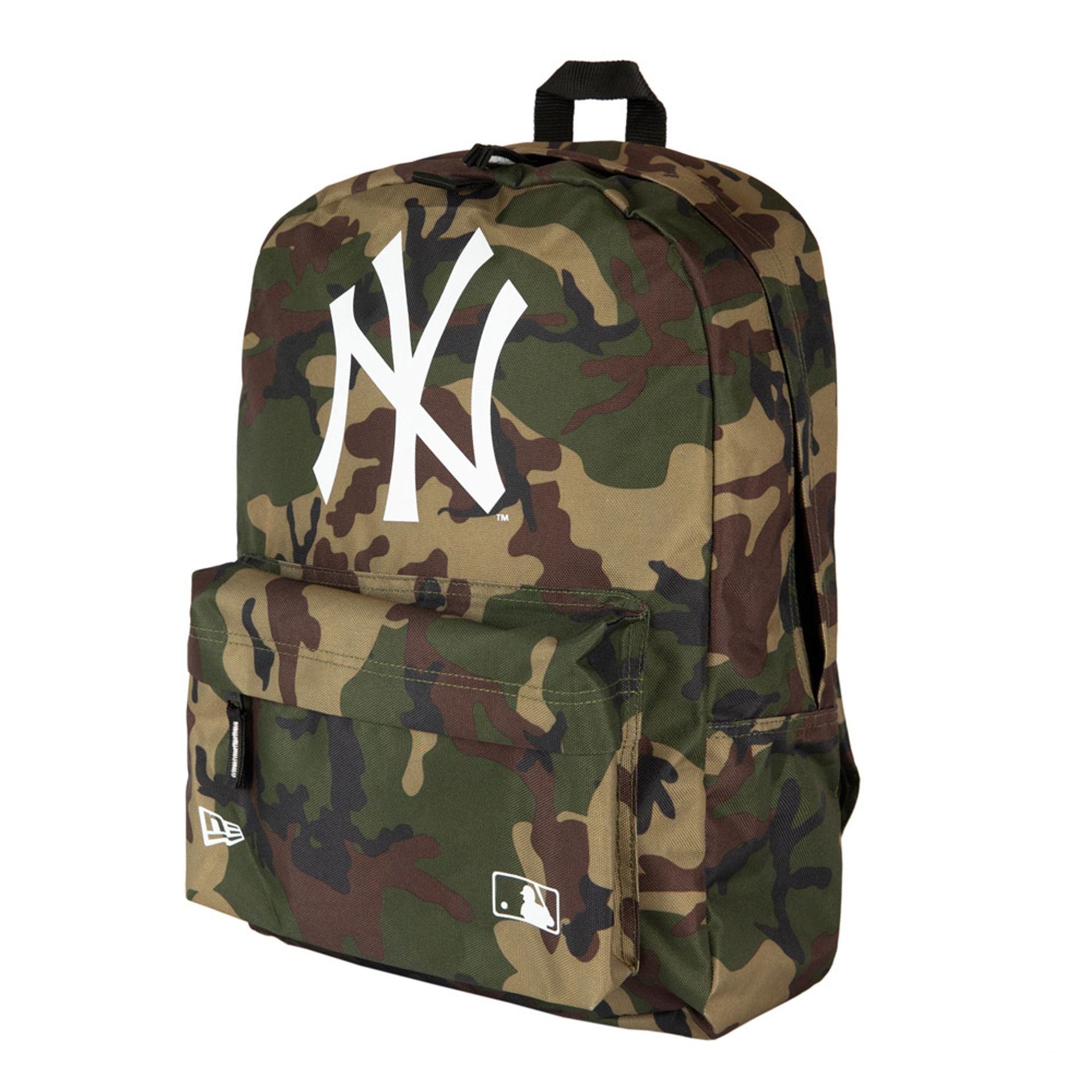 This is a New York Yankees Woodland Camo Stadium Backpack 1