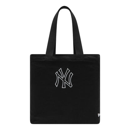 This is a New York Yankees MLB Canvas Black Premium Tote Bag 1