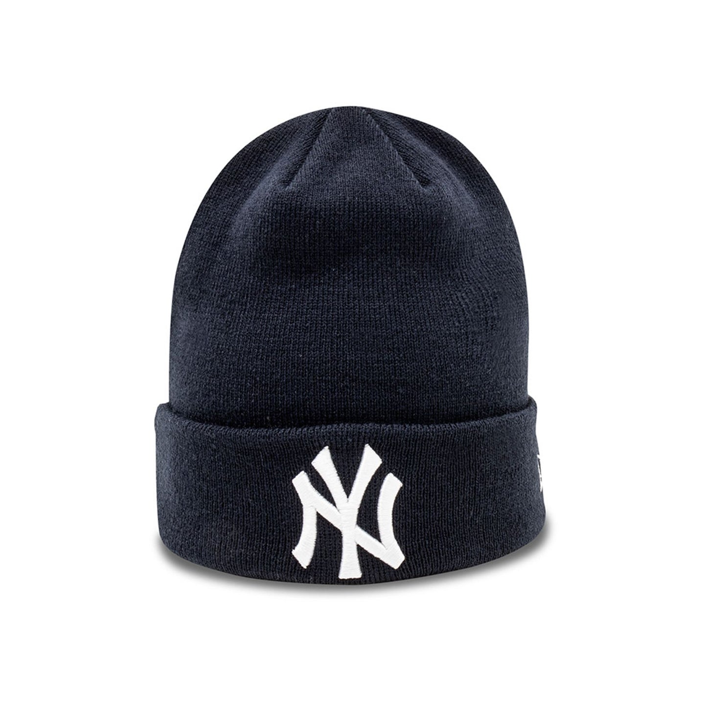 This is a New York Yankees Essential Navy Cuff Beanie Hat 1