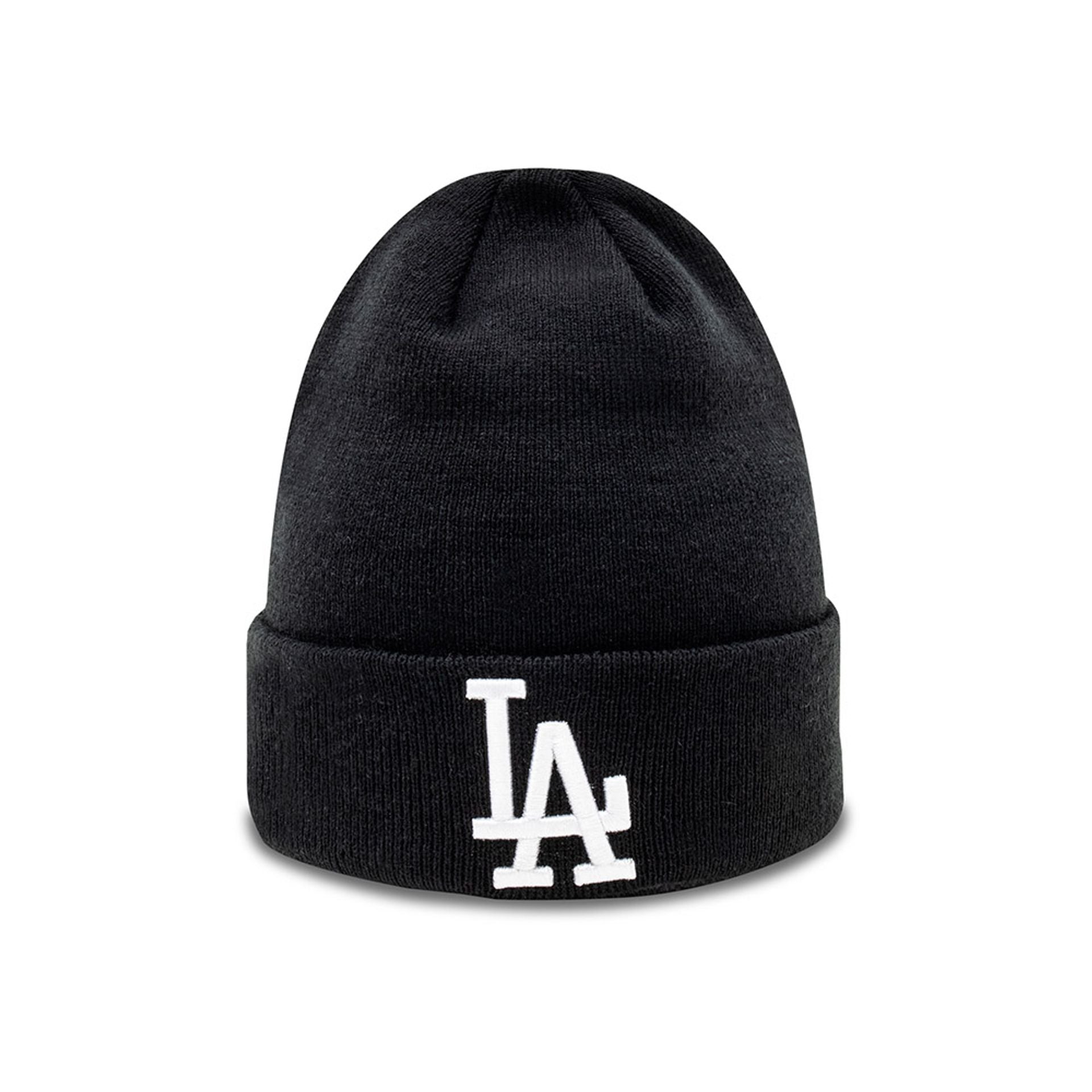 This is a LA Dodgers Essential Black Cuff Beanie Hat 1