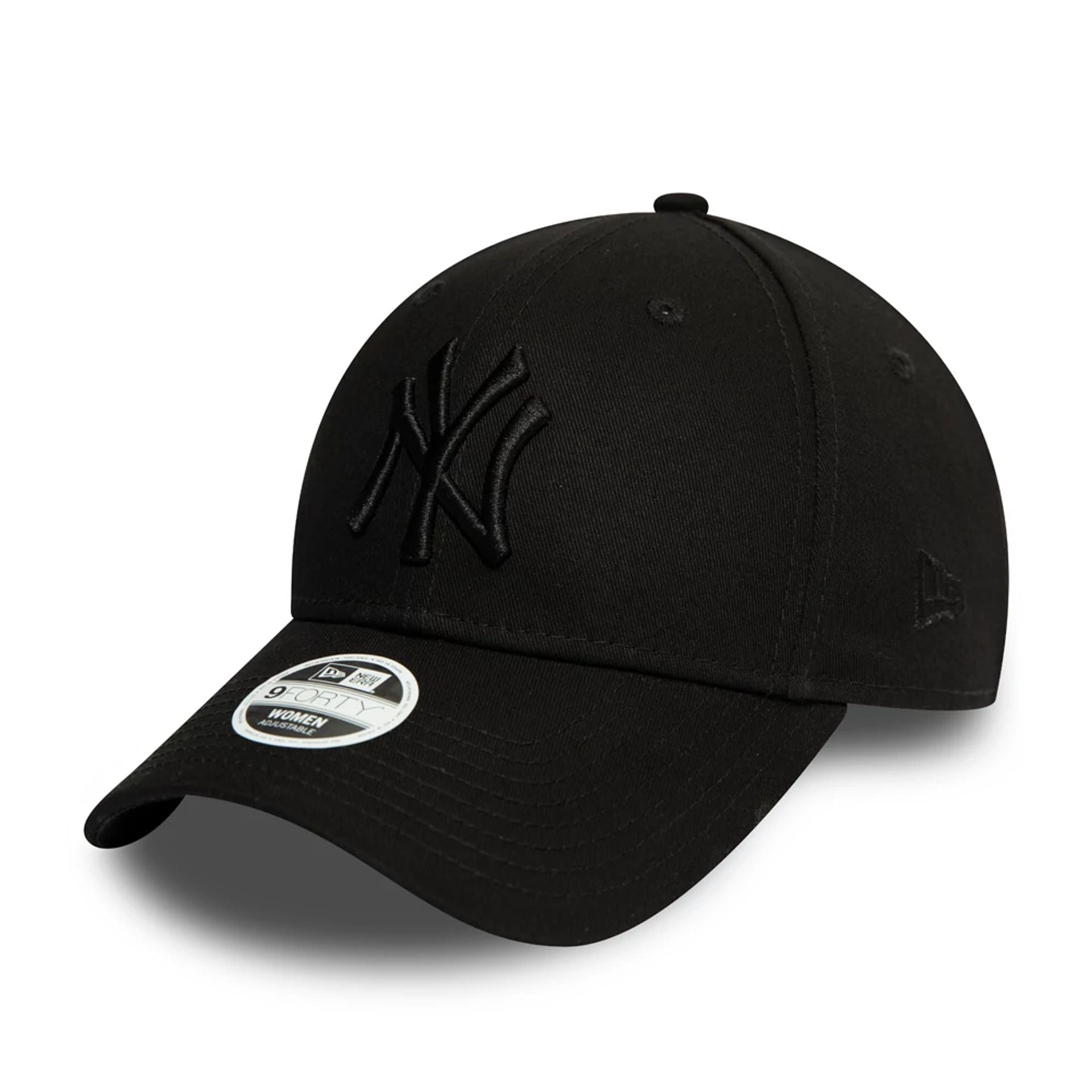 This is a New York Yankees Essential Womens All Black 9FORTY Cap 1