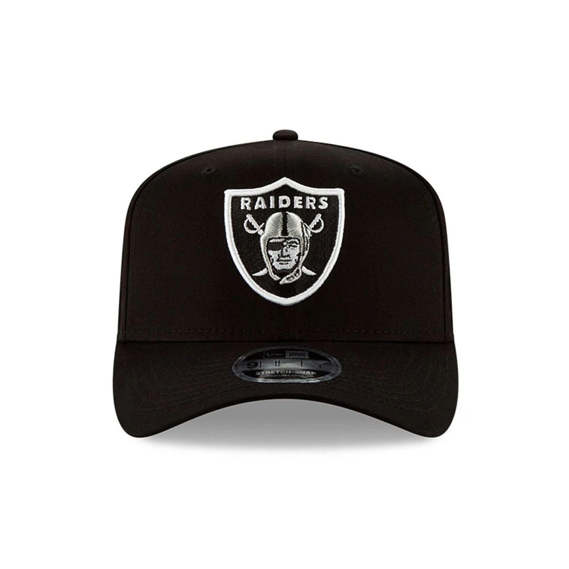 This is a Las Vegas Raiders Black 9FIFTY Stretch Snap Cap 2