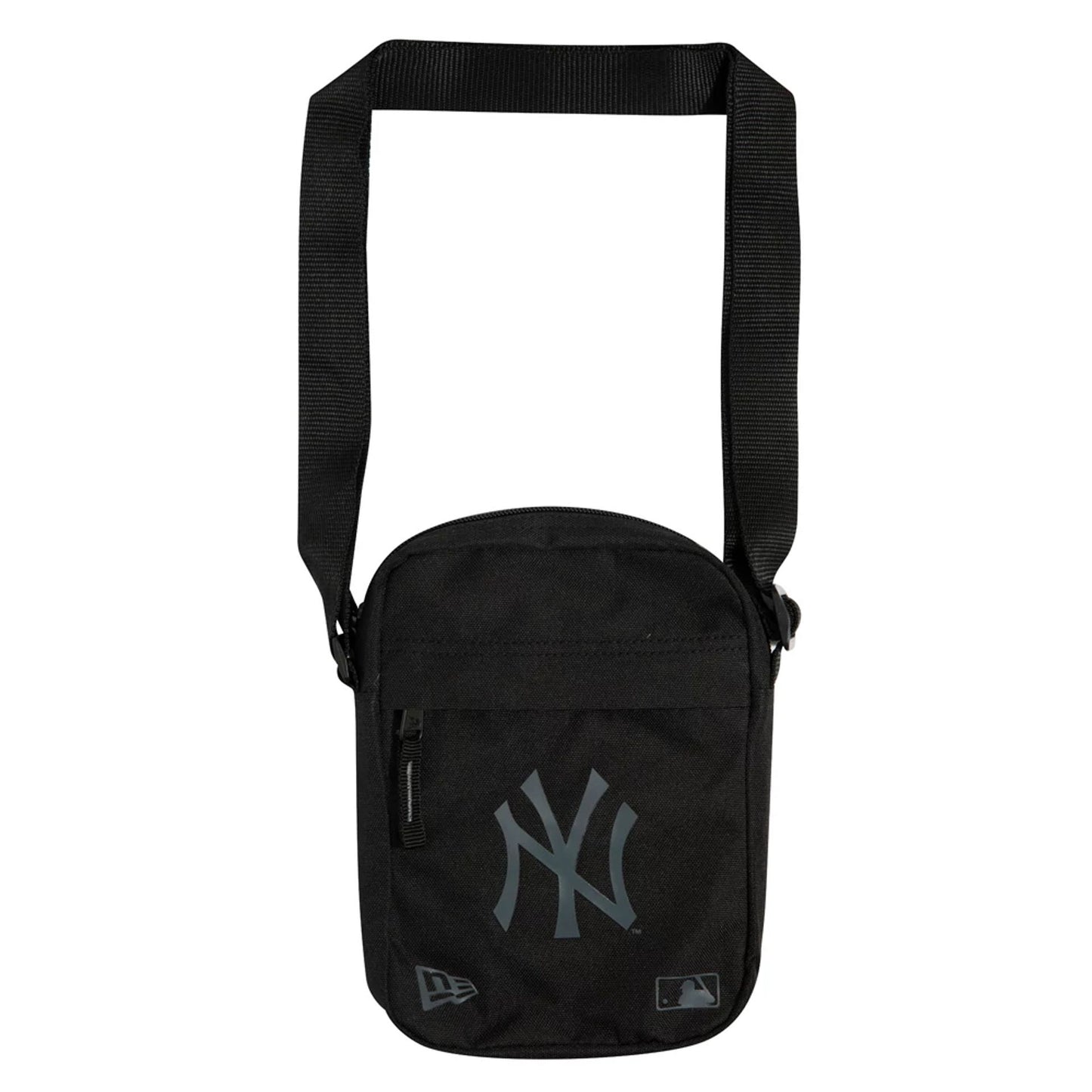 This is a New York Yankees Logo Black Side Bag 1