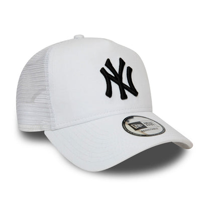 This is a New York Yankees White A-Frame Trucker Cap 3