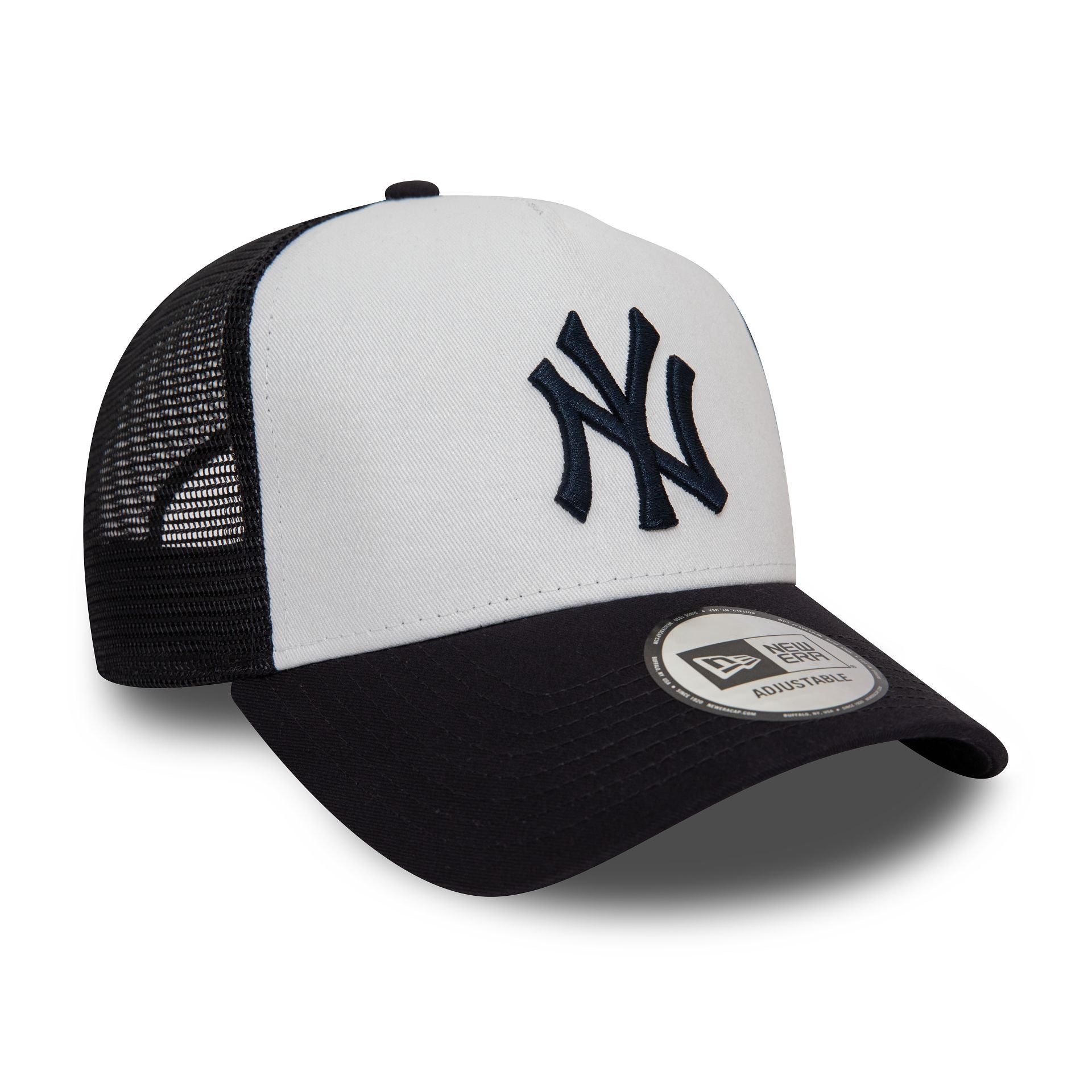 This is a New York Yankees Team Colour White A-Frame Trucker Cap 4