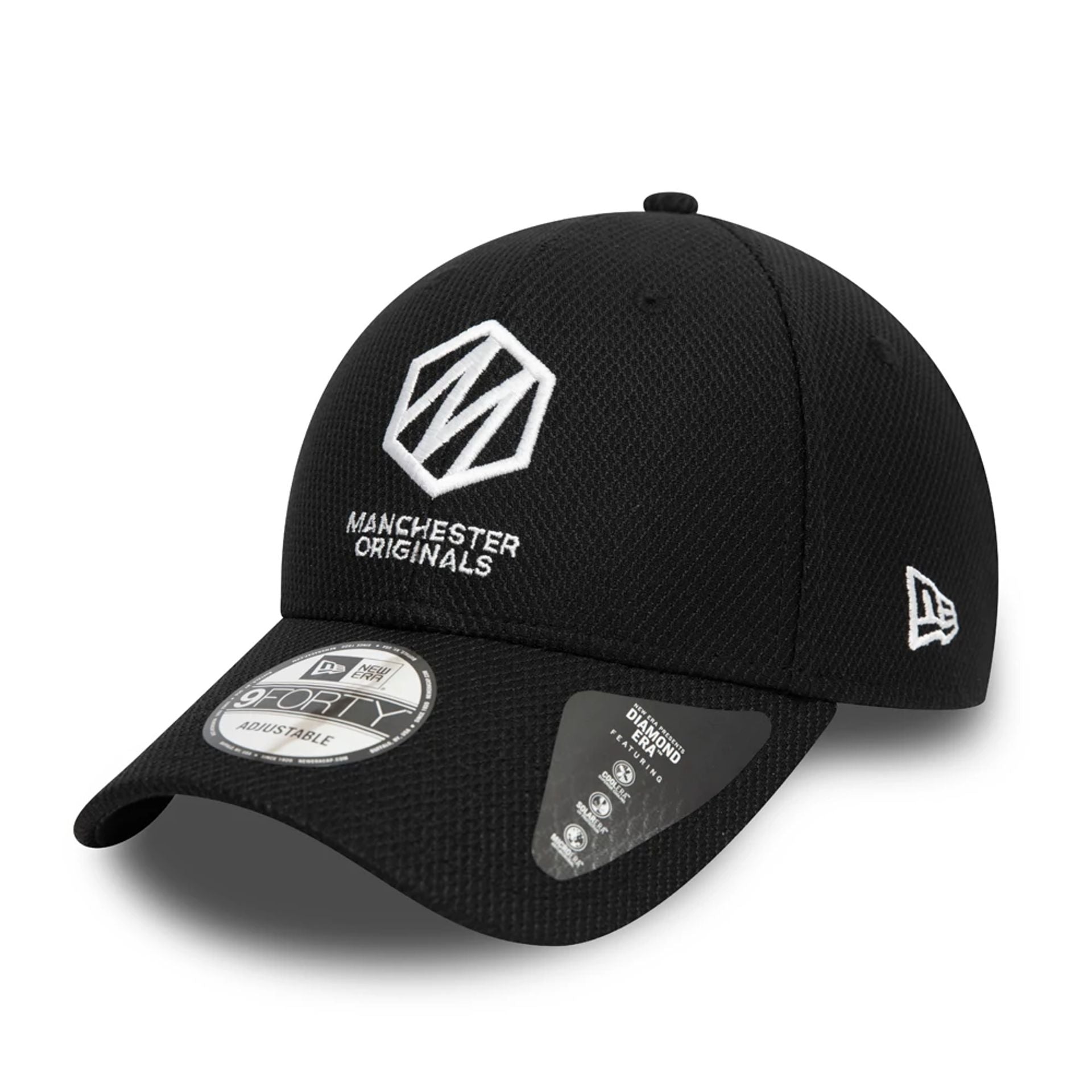 This is a Manchester Originals The Hundred Diamond Era Black 9FORTY Cap 1