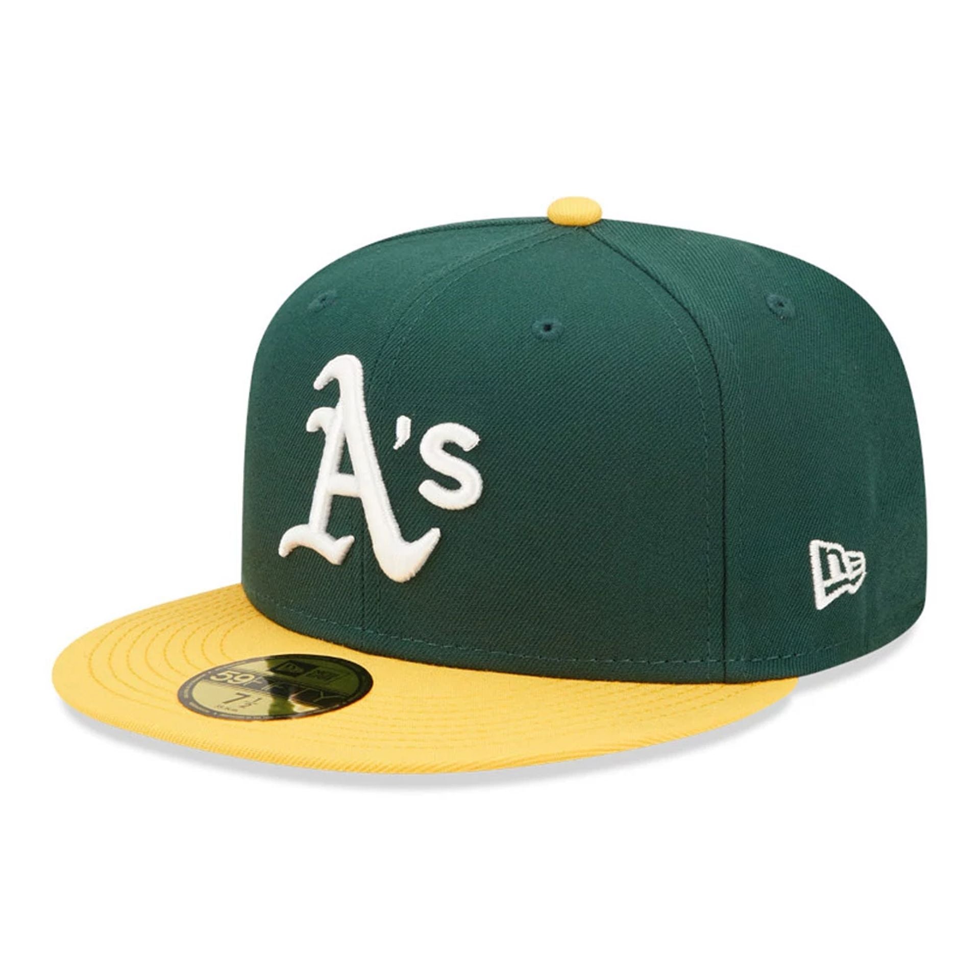 This is a Oakland Athletics MLB Dark Green 59FIFTY Fitted Cap 1