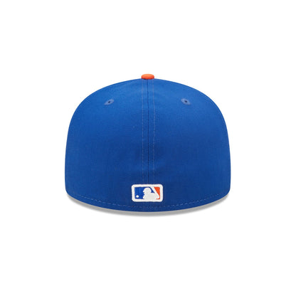 This is a New York Mets AC Perf Blue 59FIFTY Fitted Cap 5