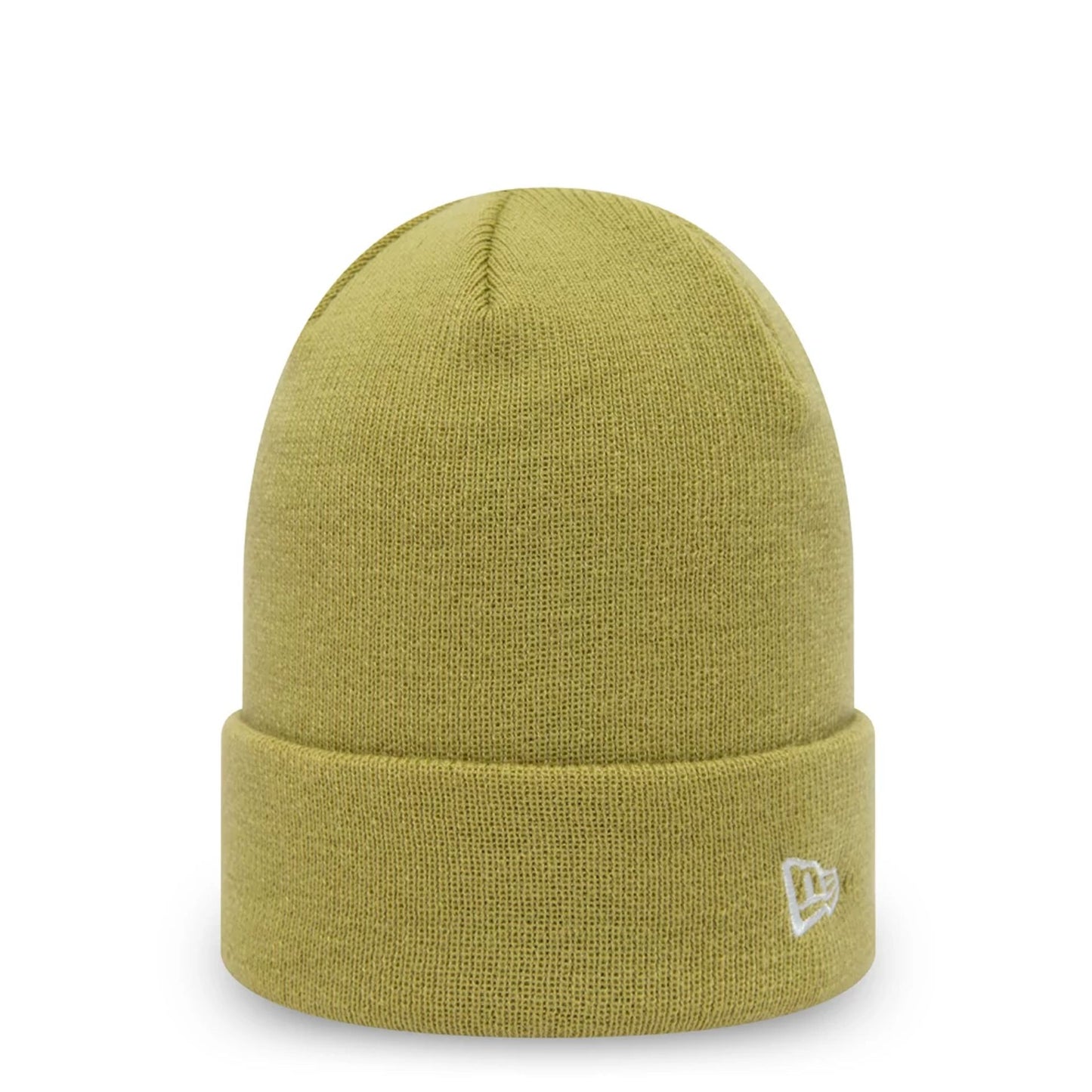 This is a New Era Essential Green Cuff Beanie Hat 1