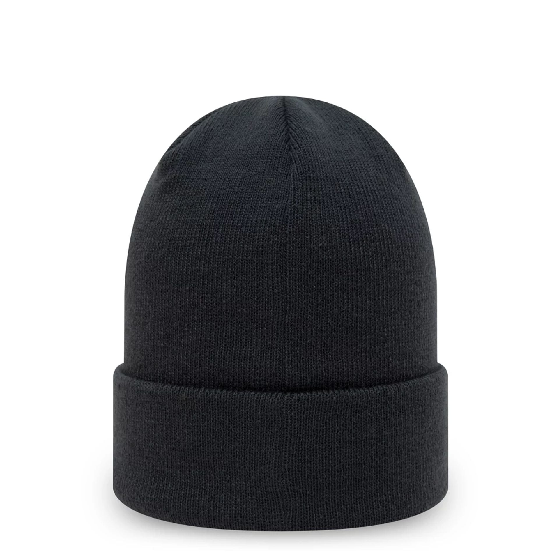 This is a New Era Essential Dark Grey Cuff Beanie Hat 2