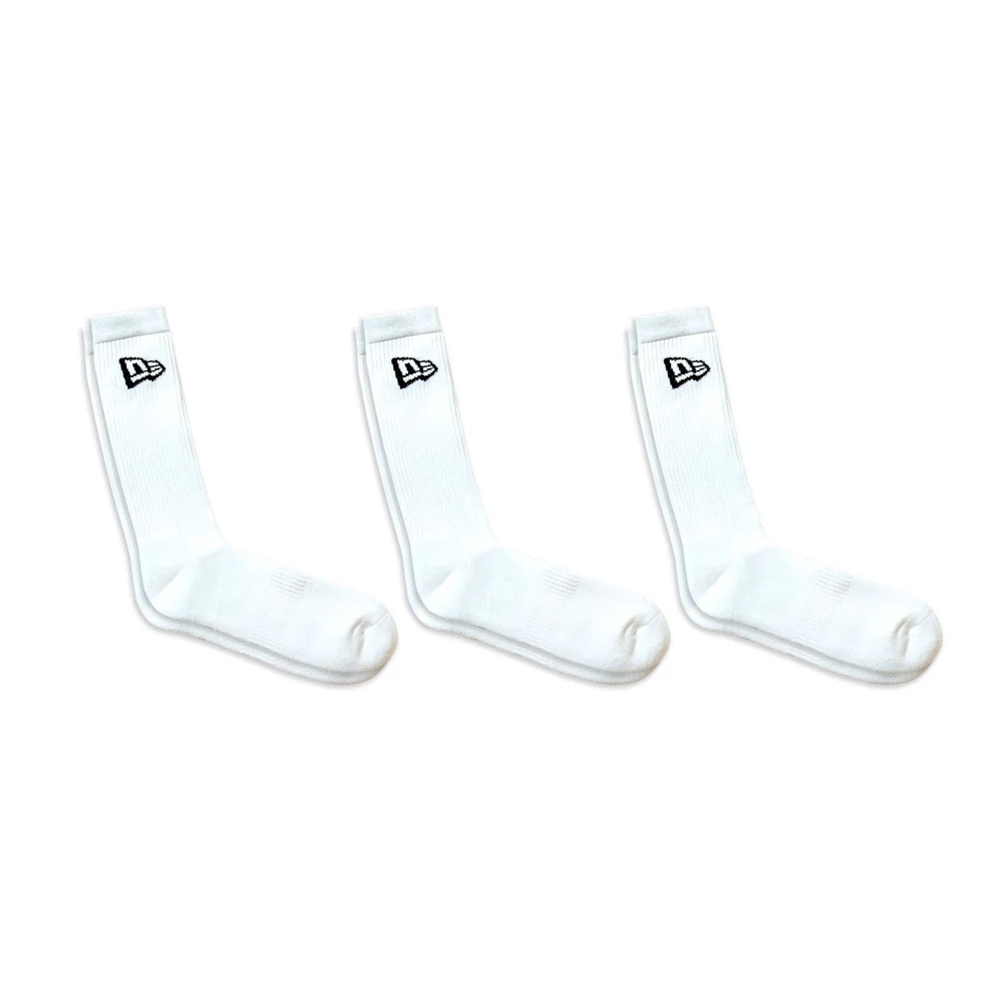 This is a New Era Flag 3 Pack Crew White Sock 2