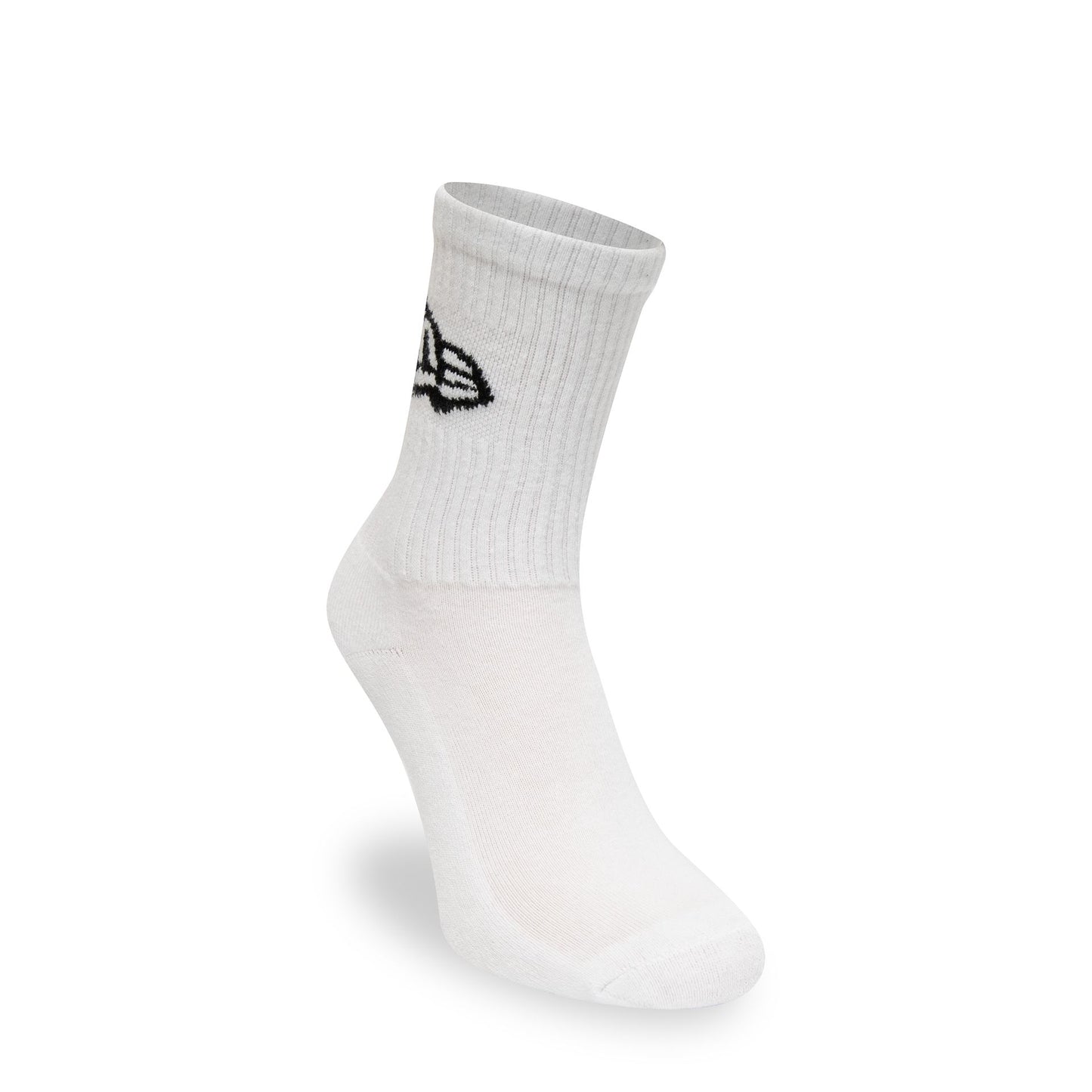 This is a New Era Flag 3 Pack Crew White Sock 3