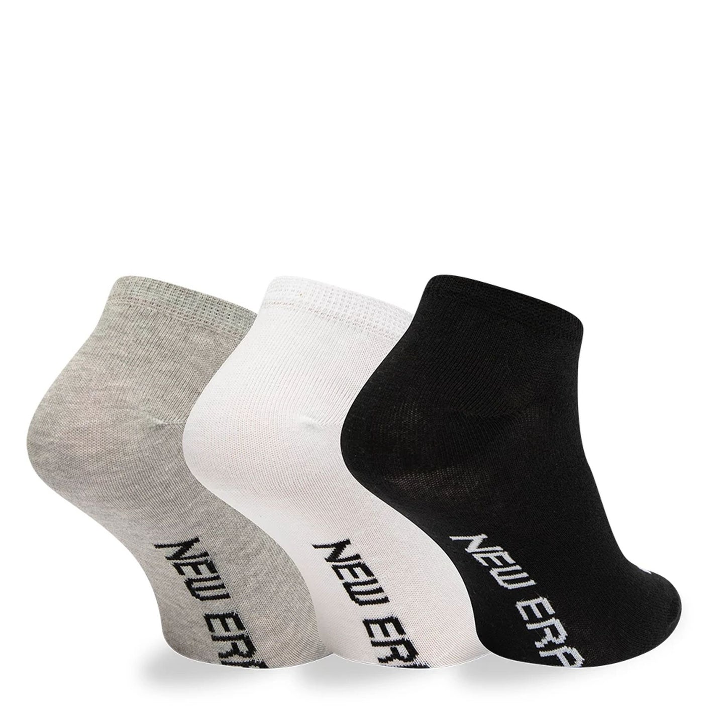 This is a New Era Flag 3 Pack Grey, White and Black Socks 2