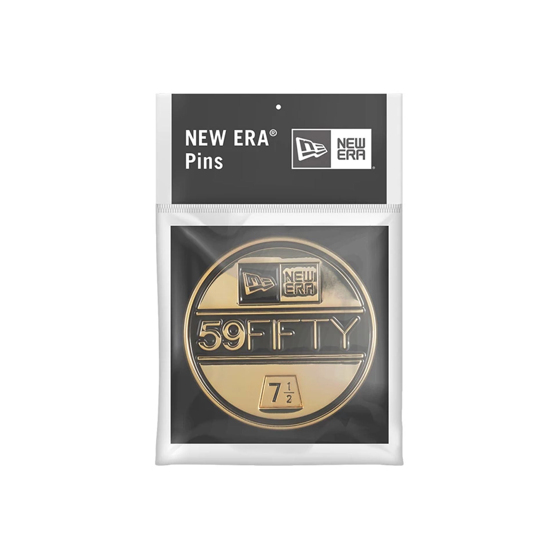 This is a New Era Visor Sticker Black Pin Badge 3