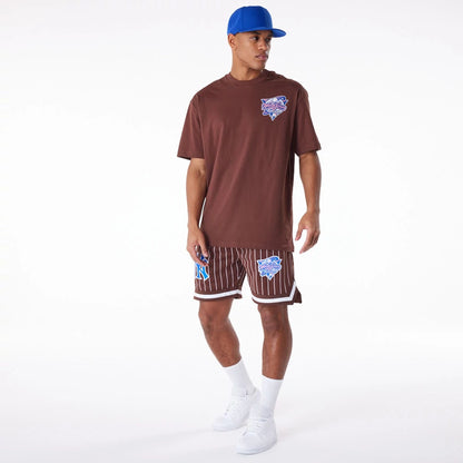 The Male model is wearing Subway Series New Era Australia Brown Oversized T-Shirt 3