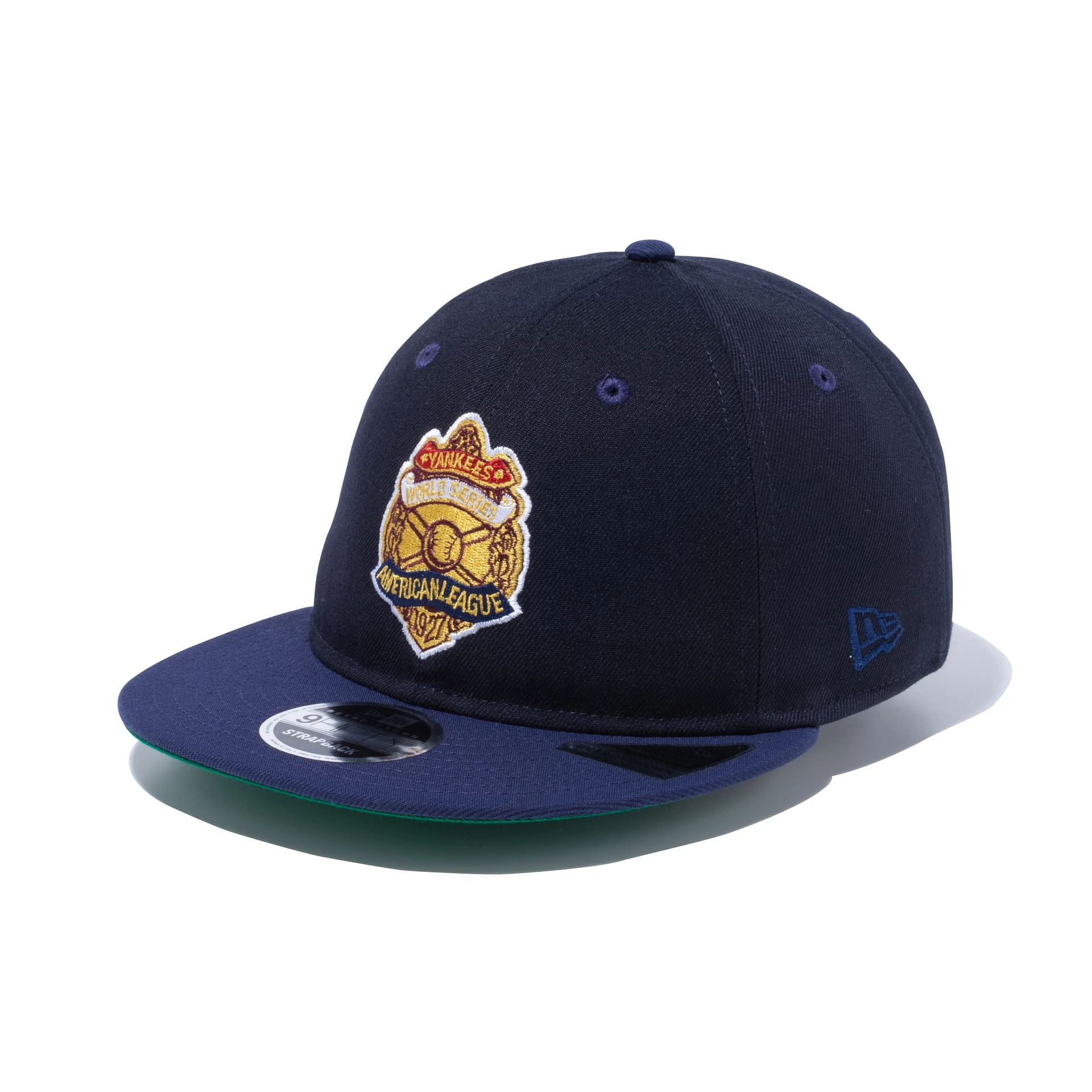 This is a MLB World Series New Era Japan Navy Retro Crown 9FIFTY Strapback Cap 1