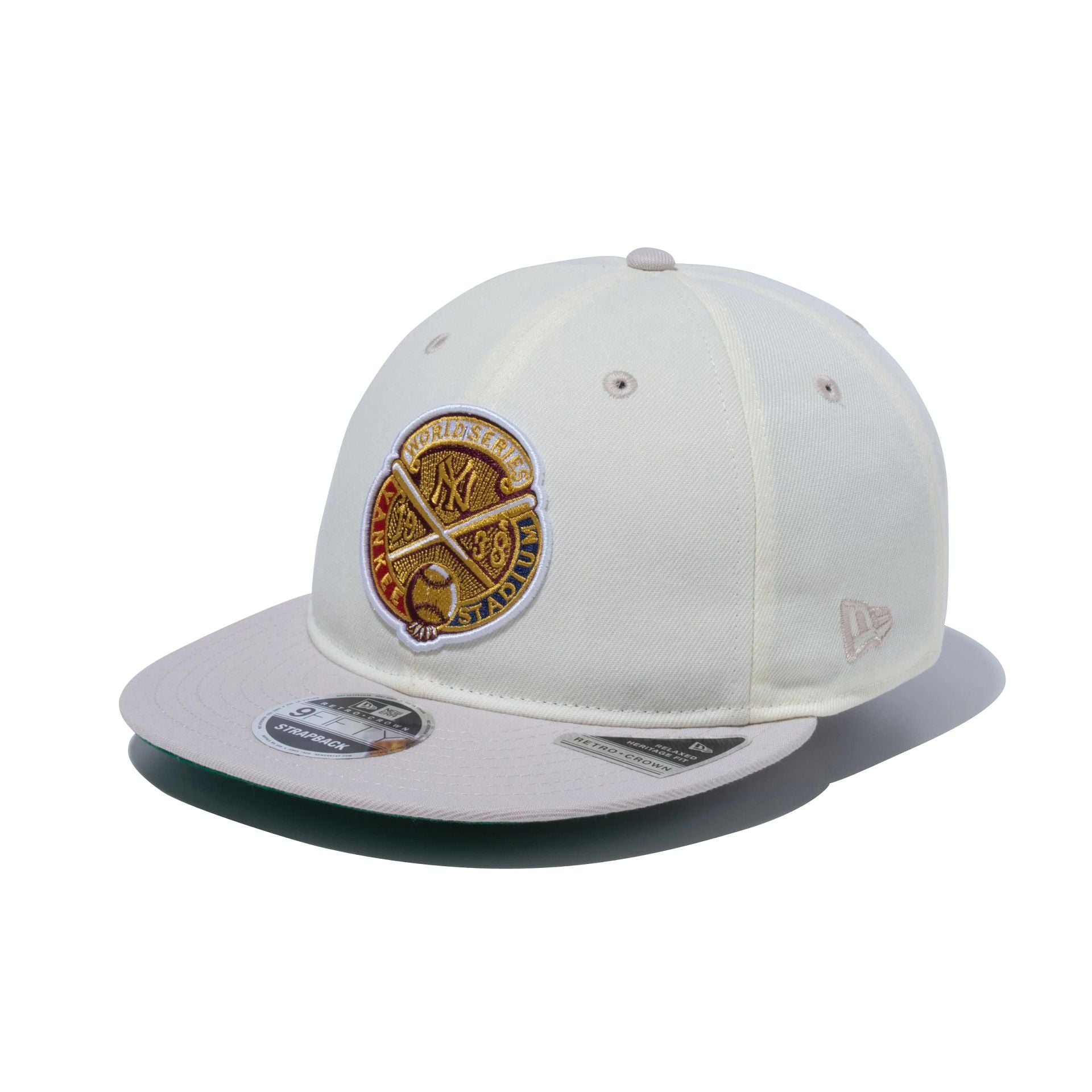 This is a MLB World Series New Era Japan Cream Retro Crown 9FIFTY Strapback Cap 1