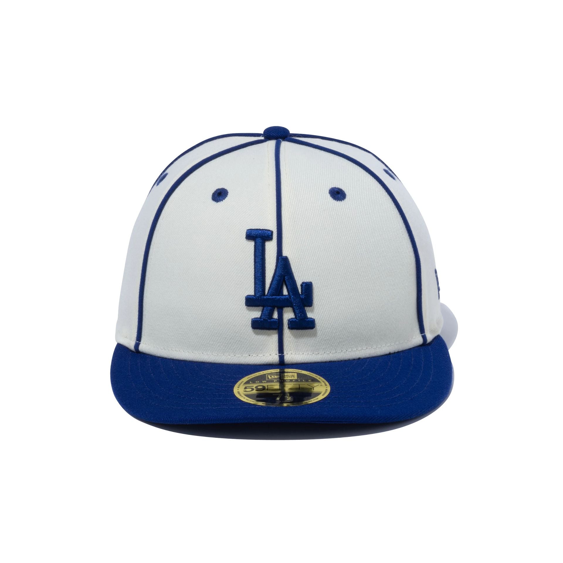 This is a LA Dodgers Japan MLB Piping White Low Profile 59FIFTY Fitted Cap 2