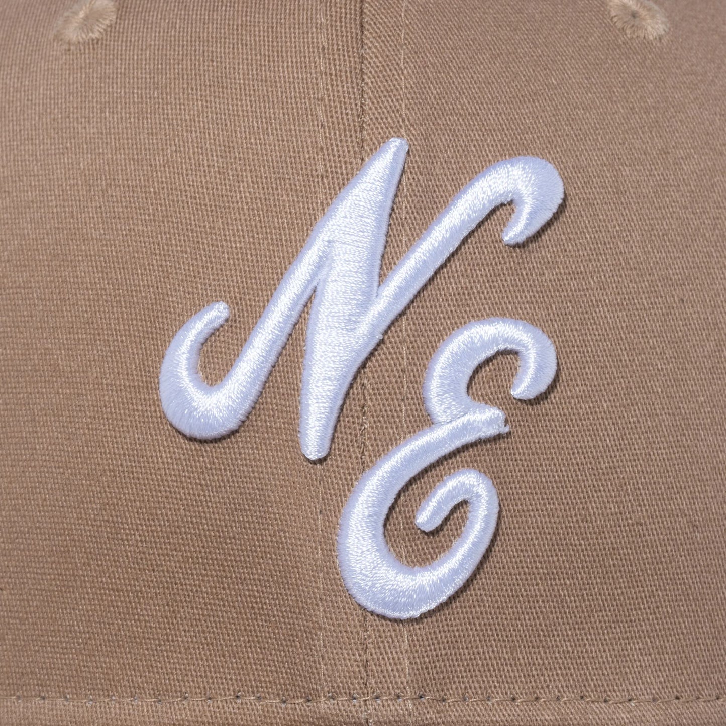 This is a New Era Japan Classic Logo Brown 9FIFTY Stretch Snap Cap 4