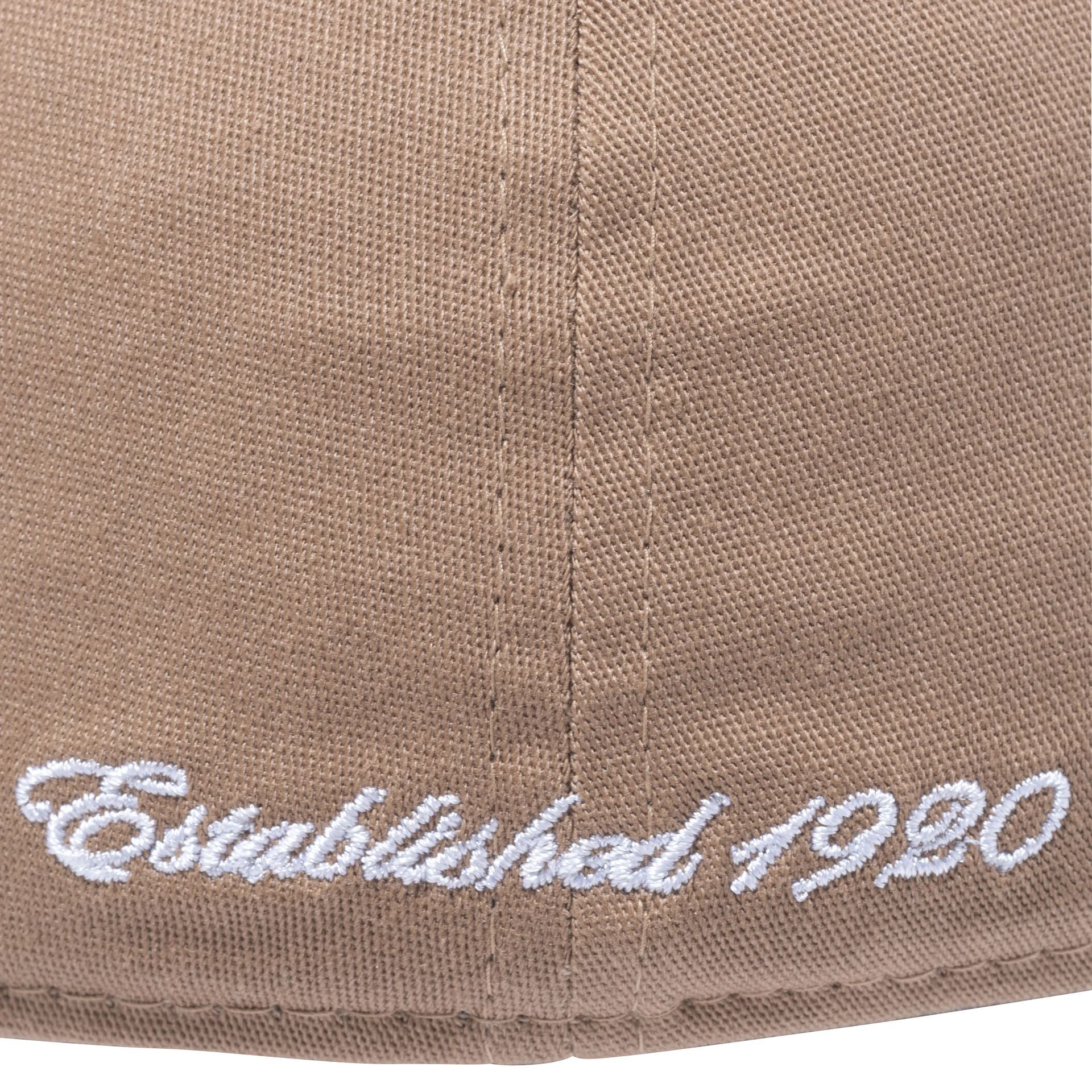 This is a New Era Japan Classic Logo Brown 39THIRTY Stretch Fit Cap 3