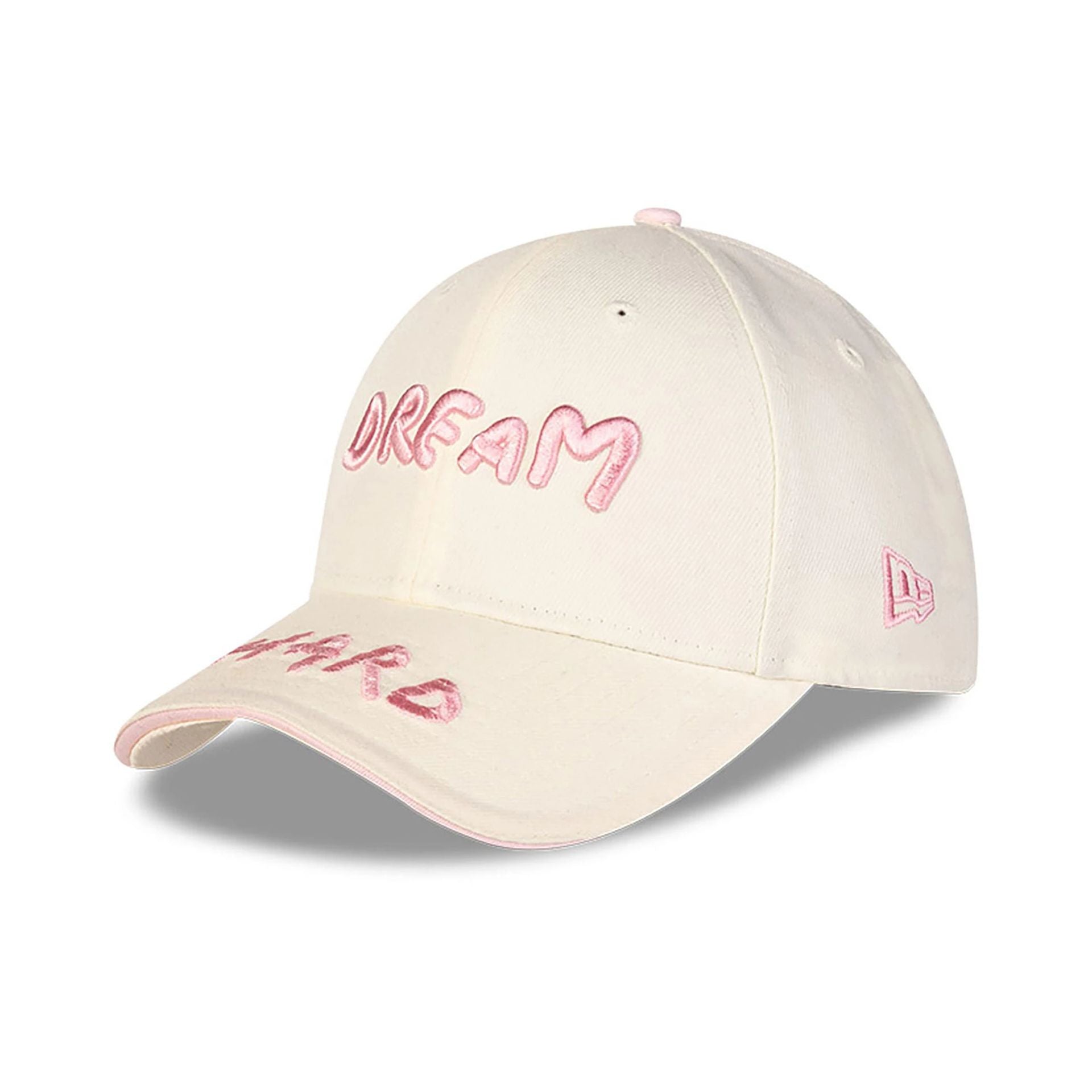 This is a Ricardo Luévanos x New Era Off White 9FORTY Adjustable Cap 1