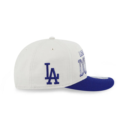 This is a LA Dodgers Pre-curved League Retro Cream 9FIFTY Original Fit Snapback Cap 4