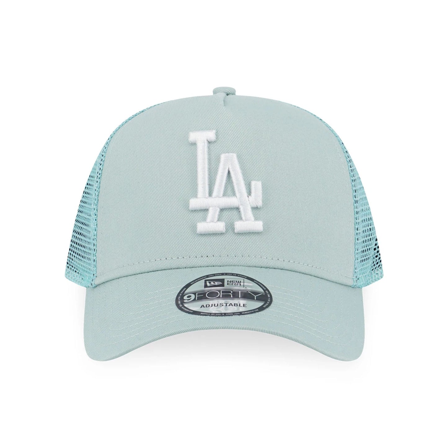 This is a LA Dodgers Colour Era Turquoise 9FORTY A-Frame Trucker Cap 2