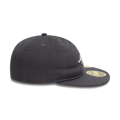 This is a New Era Basic Graphite Dark Grey Retro Crown 59FIFTY Fitted Cap 6