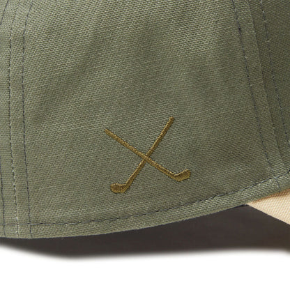 This is a New Era Japan Duck Canvas Green 9FORTY A-Frame Adjustable Cap 6