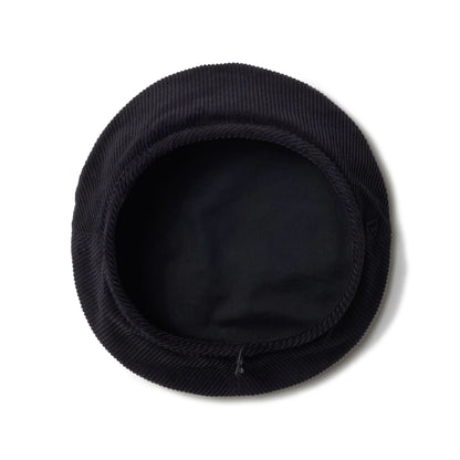 This is a New Era Japan 8W Corduroy Black Beret Hat 4