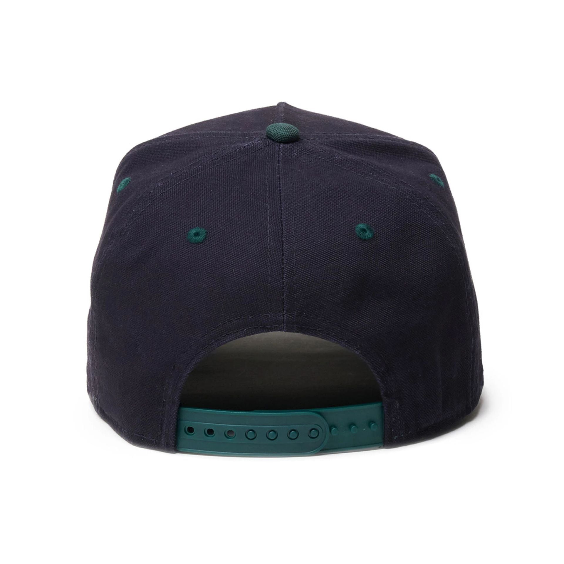 This is a New Era Japan Duck Canvas Navy 9FORTY A-Frame Adjustable Cap 3