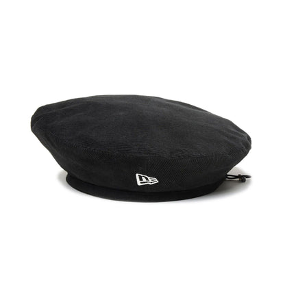 This is a New Era Japan Micro Corduroy Classic Black Beret Hat 2