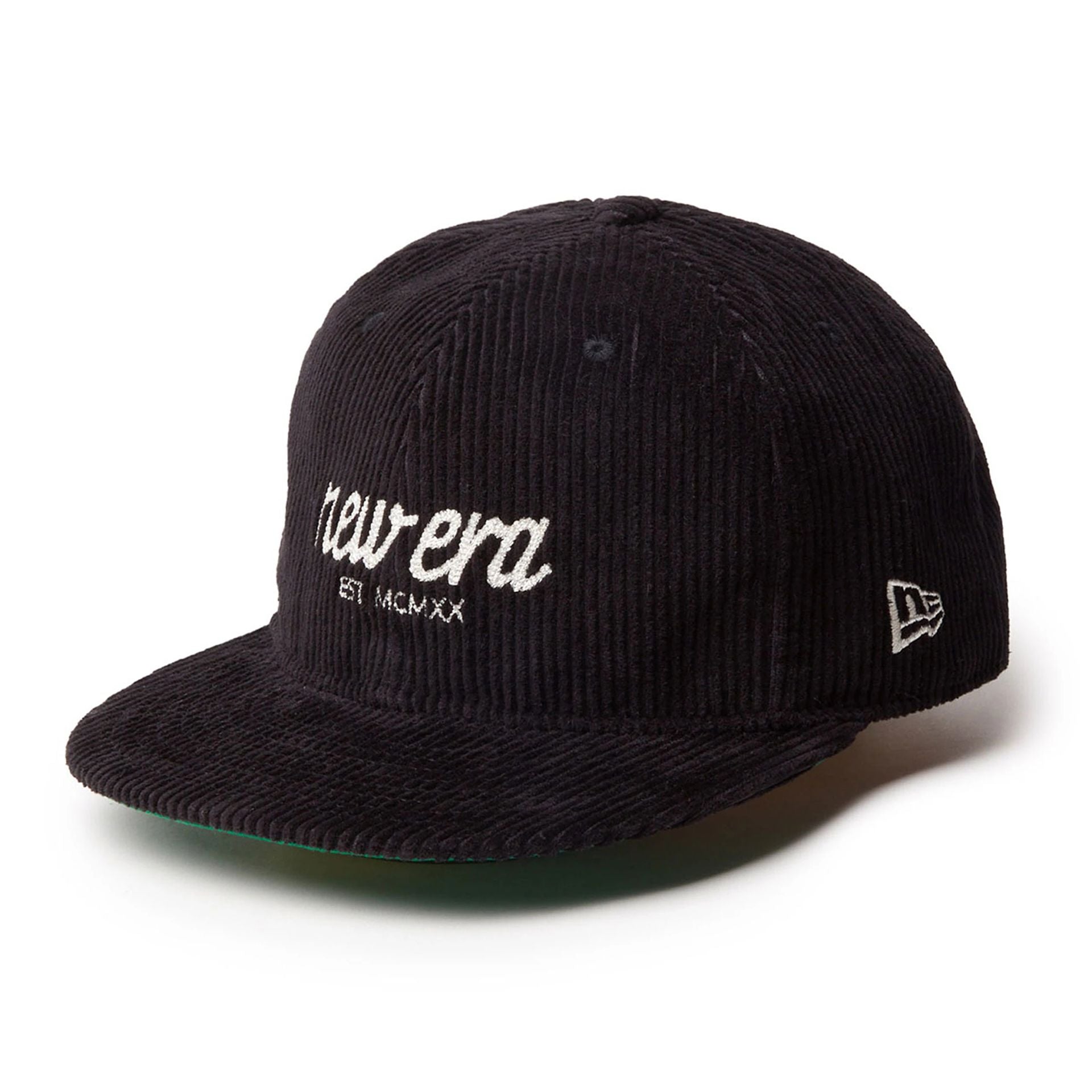 This is a New Era Japan 8W Corduroy Black 59FIFTY Fitted Cap 1