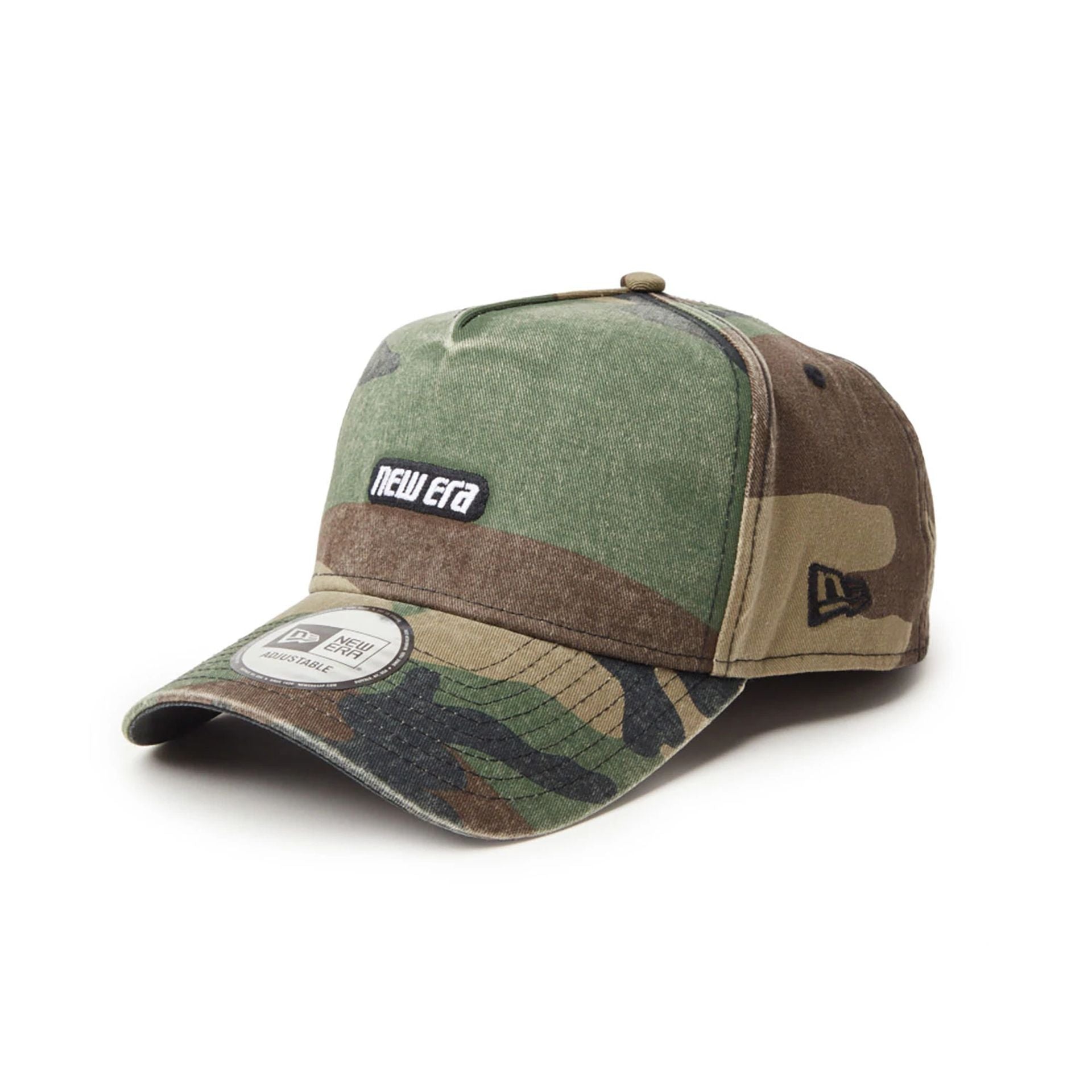 This is a New Era Japan Racer Logo Camo 9FORTY A-Frame Adjustable Cap 1