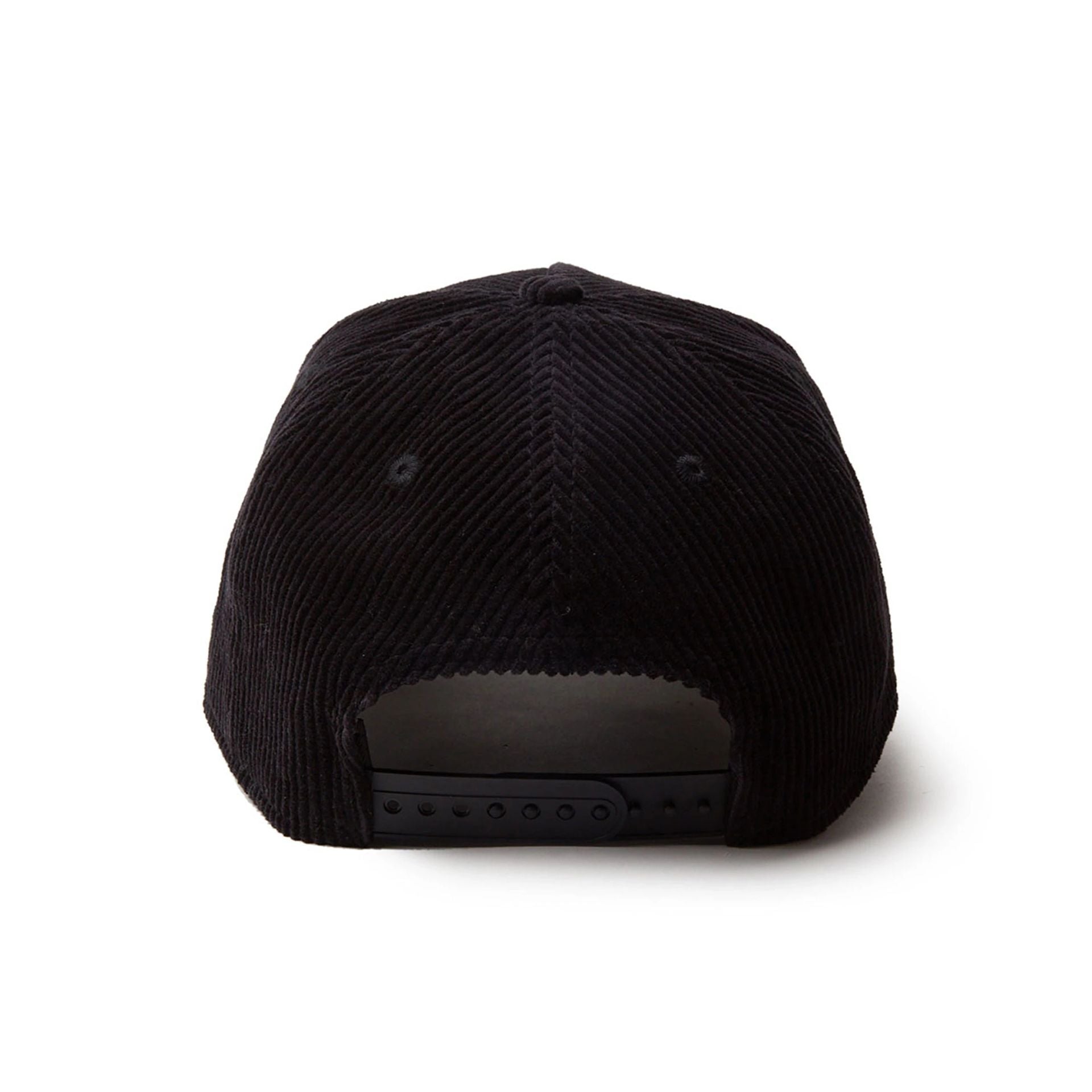 This is a New Era Japan Classic Corduroy Black 9FORTY A-Frame Adjustable Cap 3