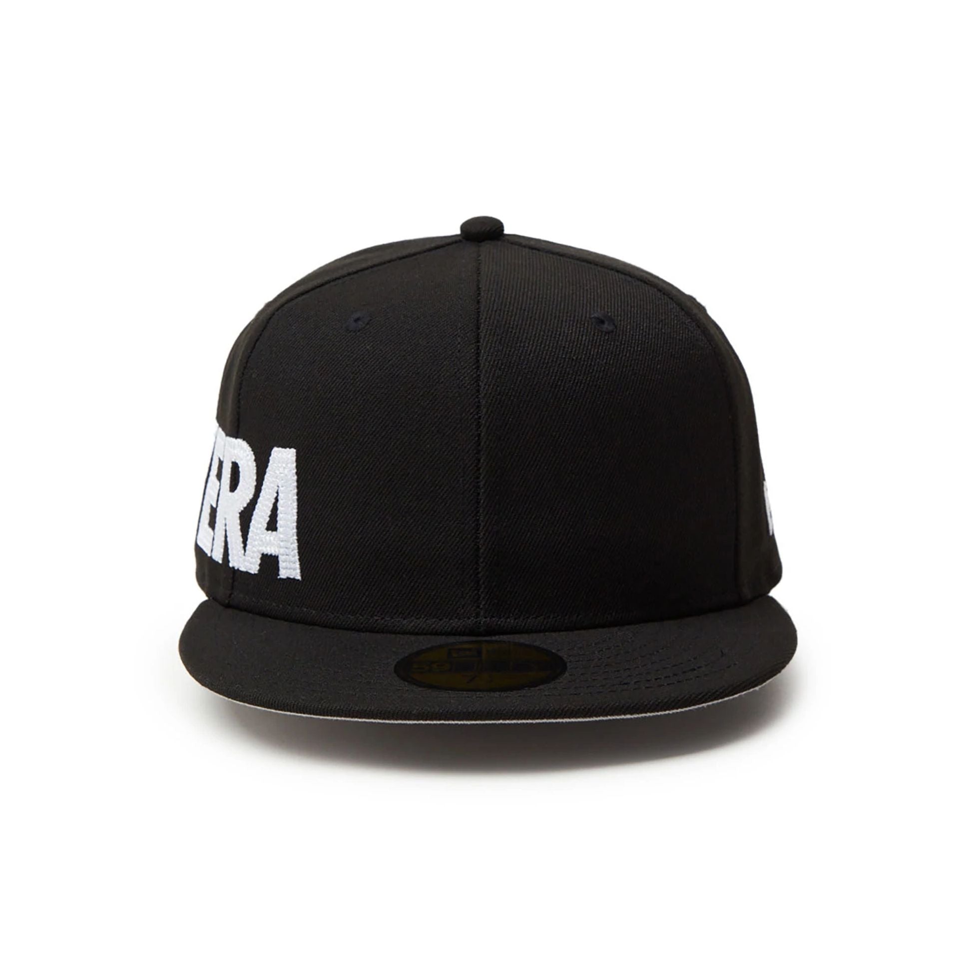 This is a New Era Japan Essential Wordmark Chain Black 59FIFTY Fitted Cap 1