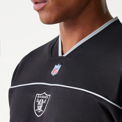 The Male model is wearing Las Vegas Raiders Korea Black Long Sleeve T-Shirt 5