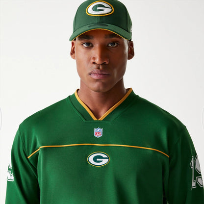 The Male model is wearing Green Bay Packers Korea Green Long Sleeve T-Shirt 4