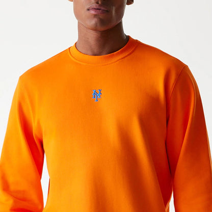 The Male model is wearing New York Mets Korea Orange Sweatshirt 3