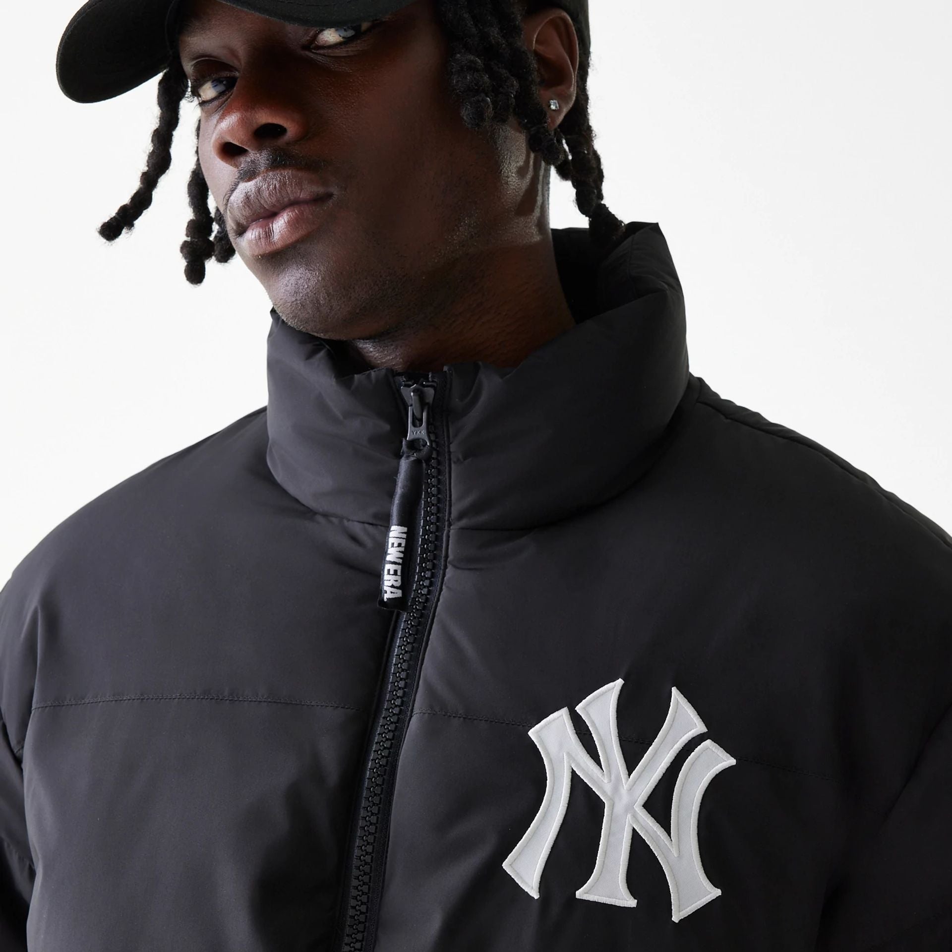 New York Yankees MLB Duck Puffer Black Jacket 3