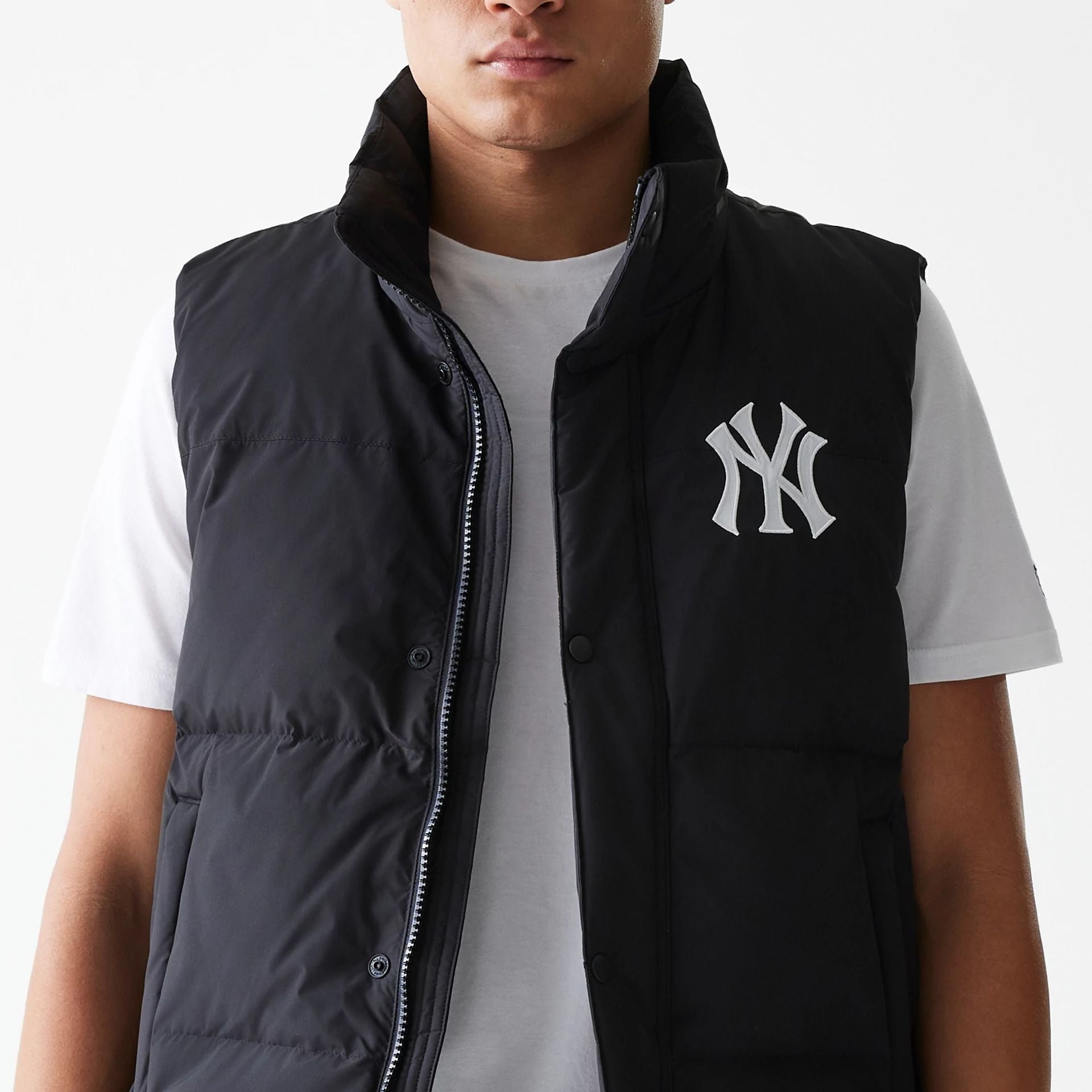 New York Yankees MLB Duck Down Black Vest Jacket 3