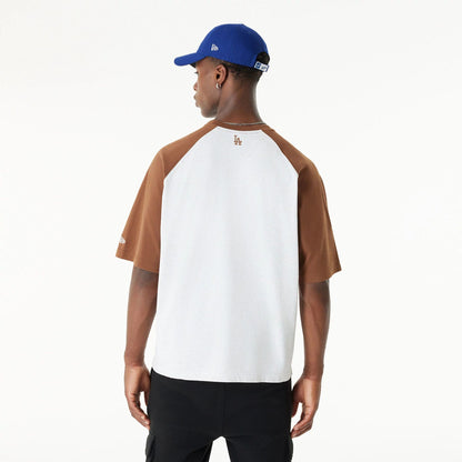 The Male model is wearing LA Dodgers MLB Arch White T-Shirt 2